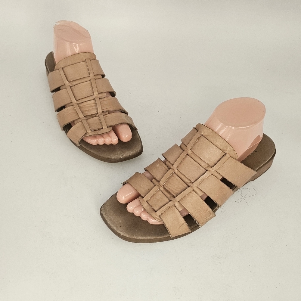 Munro Carrera Gladiator Sandal Tan Calf Leather Women’s Size 9.5 Wide - Picture 6 of 12